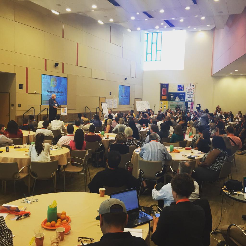 HomeboyInd's tweet photo. Our #FatherG closes out 2nd annual #GlobalHomeboyNetwork! Thank you all who are joining the Hbi movement of kinship! http://t.co/HKJ2RYV91v