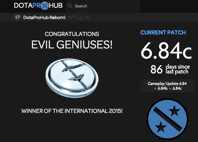 DotaProHub's tweet image. We've gone #bleedblue to commemorate the #TI5 Champions, @EvilGeniuses.

dotaprohub.com