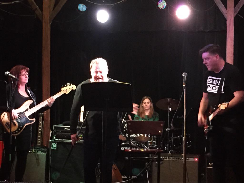 C2Convert's tweet image. Band sounding awesome! Check out @AndrewW5150 showing us how it's done with Laura smashing it out on the drums!