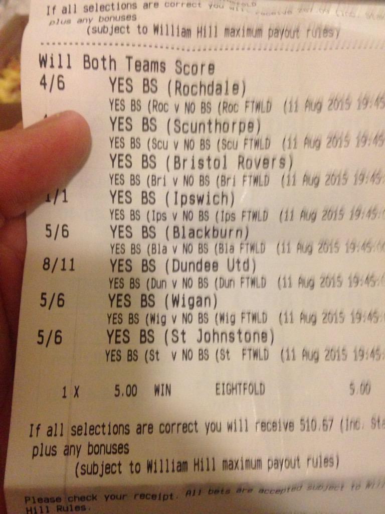 Is that a winning slip never used William hill before if it is I've won £510.67