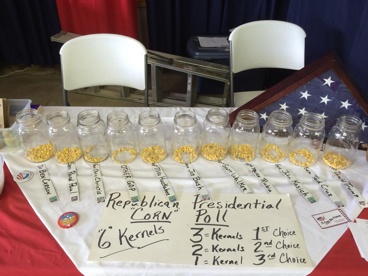 The results of the post-debate presidential corn poll we conducted at our Nicollet County Fair booth.