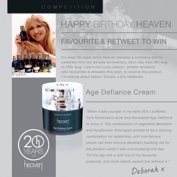 heavenbarcelona's tweet photo. @heavenskincare Celebra su 20 Aniv. Participa en el sorteo de productos.Solo marcando seguir, retweet y favorito. http://t.co/NLd5GbRwWf