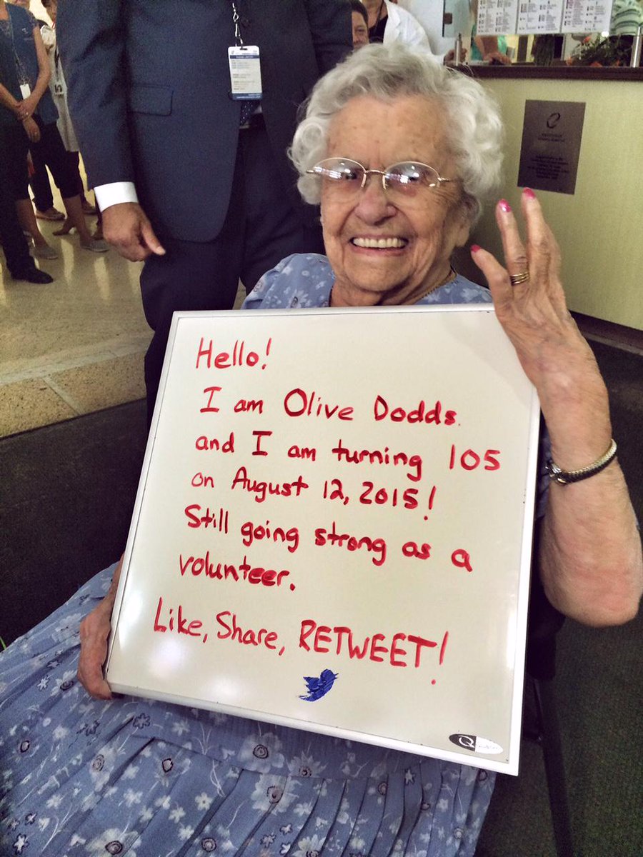 Olive Dodds, 105 yrs old &amp; still an active #volunteer. Read her incredible story on.thestar.com/1P54aOK