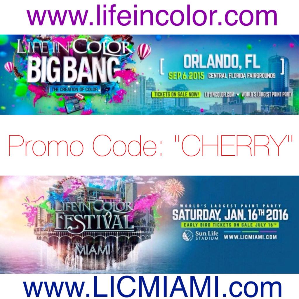 ebankscherisse's tweet photo. LIFE IN COLOR WORLD TOUR TICKETS ARE ON SALE NOW !! ๐ #LICOrlando #LICMiami #lifeincolor #LIC15 #LIC16 #ravenation http://t.co/pPTjI41QxJ