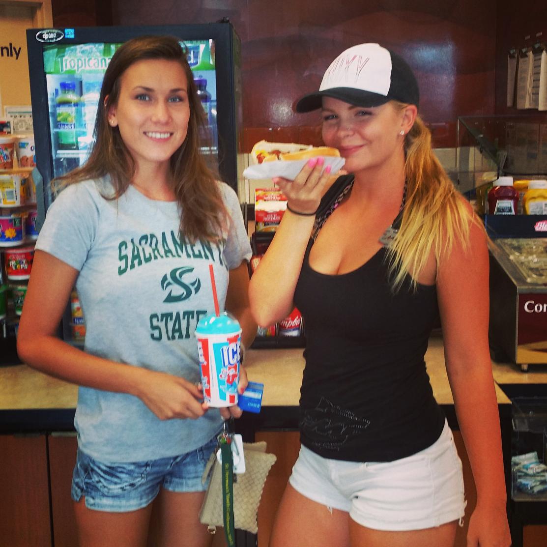 GreenbackChev's tweet photo. Thanks for stopping by ladies. #GreenbackChevron thinks you're awesome! Enjoy the free #Icee! #Folsom @Official_ICEE http://t.co/WDIHksf4JP