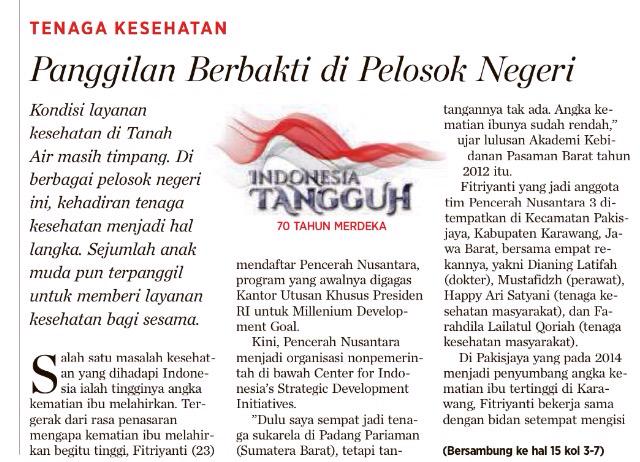 kompasmuda's tweet photo. Banyak anak muda yg terpanggil berikan layanan kesehatan bagi sesama lewat @PencerahNusa. Keren! #RI70 http://t.co/d3z6bnDHLz