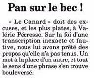 Le <a href="/canardenchaine/">Le Canard enchaîné</a> présente ses excuses à <a href="/vpecresse/">Valérie Pécresse</a> .Et les excuses de <a href="/wdesaintjust/">W. de SAINT JUST</a> ? #vérité #JaichoisiValerie