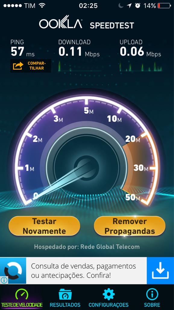 andre_pub's tweet image. Muito insatisfeito com a @NEToficial. Hj procuro a @gvtoficial. 11kb em conex de 30mb.#netfail speedtest.net/my-result/i/13…