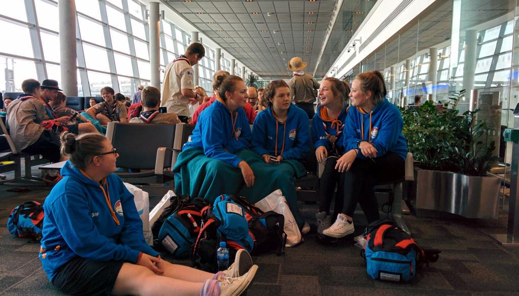 ATrueScout's tweet photo. Some @Unit50Japan members are coping with the 7 hr layover better than others @ukcontingent @AUH #japan2015 http://t.co/vtU55npsm4