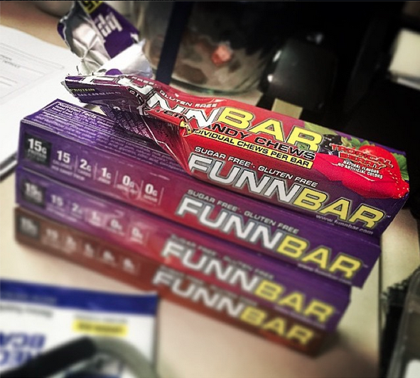 BolusDist's tweet photo. There are 10 individual chews in each #FunnBar, each with 1.5 grams of protein. What do you love about them most? http://t.co/bjOdYmMfoq