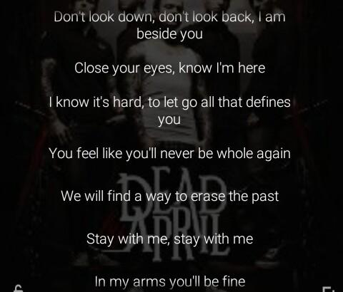 "In my arms" by Dead By April.