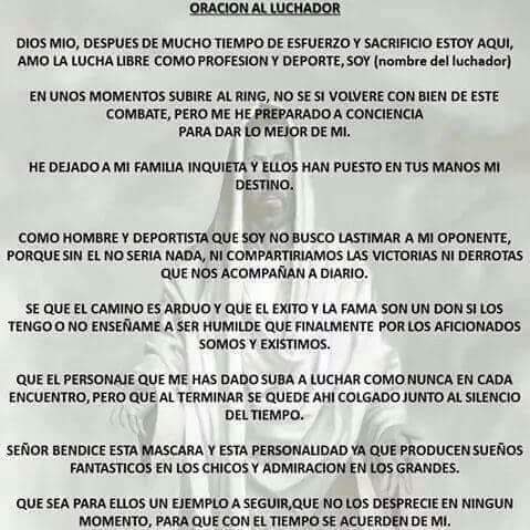 Larebeldiamx's tweet photo. La oración del luchador @EMYCabelleras @Lucha3LX @caballeromiste3 @Octagoncito91 http://t.co/eayBe2vpIt