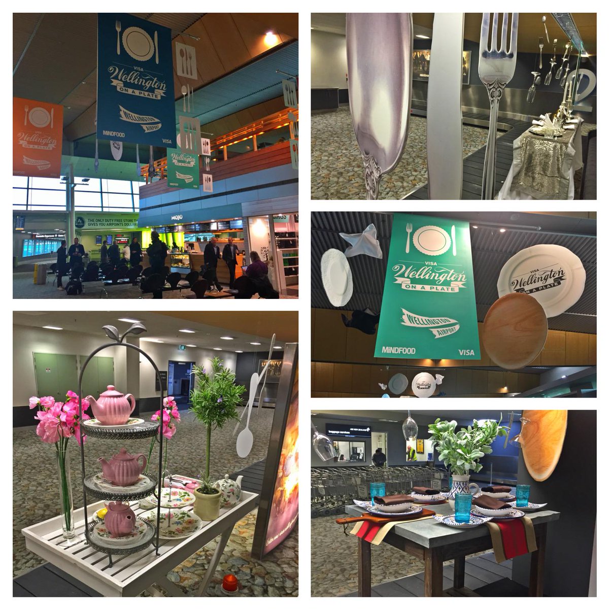 WellyOnaPlate's tweet photo. This is getting into the spirit of things... @WLGAirport is all decked out, #WellyOnaPlate styles. http://t.co/IkmSPoquL2
