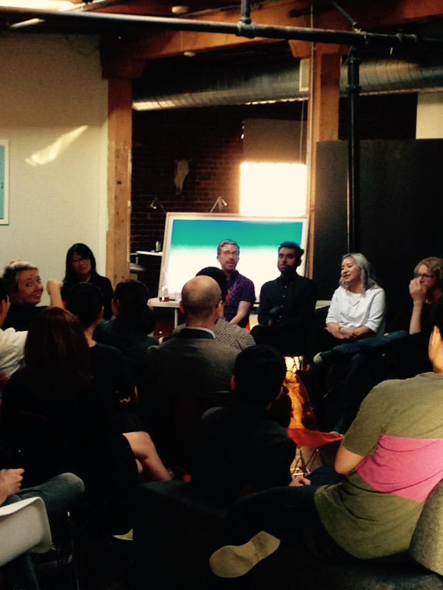 Sharing about community building #designcommunity #drinkplusdesign <a href="/heyjudesue/">judesue</a> <a href="/chrismessina/">Chris Messina</a> @DepictArts <a href="/nantuck3t/">Nanette Wong</a>