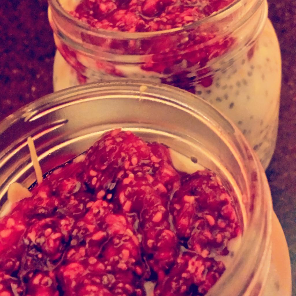 RuralRouteOrg's tweet image. Local organic raspberries turned vegan overnight oat parfaits. #eatcleaneatlocal #wantbreakfastnow