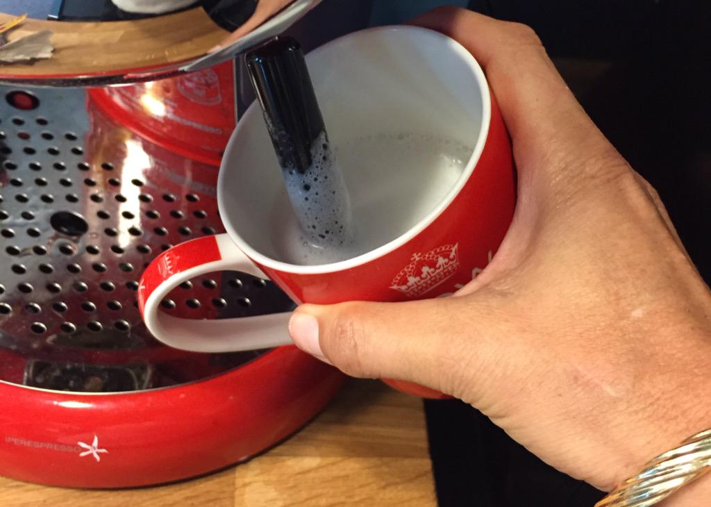 Looks like we have foam! #Cappuccinotime