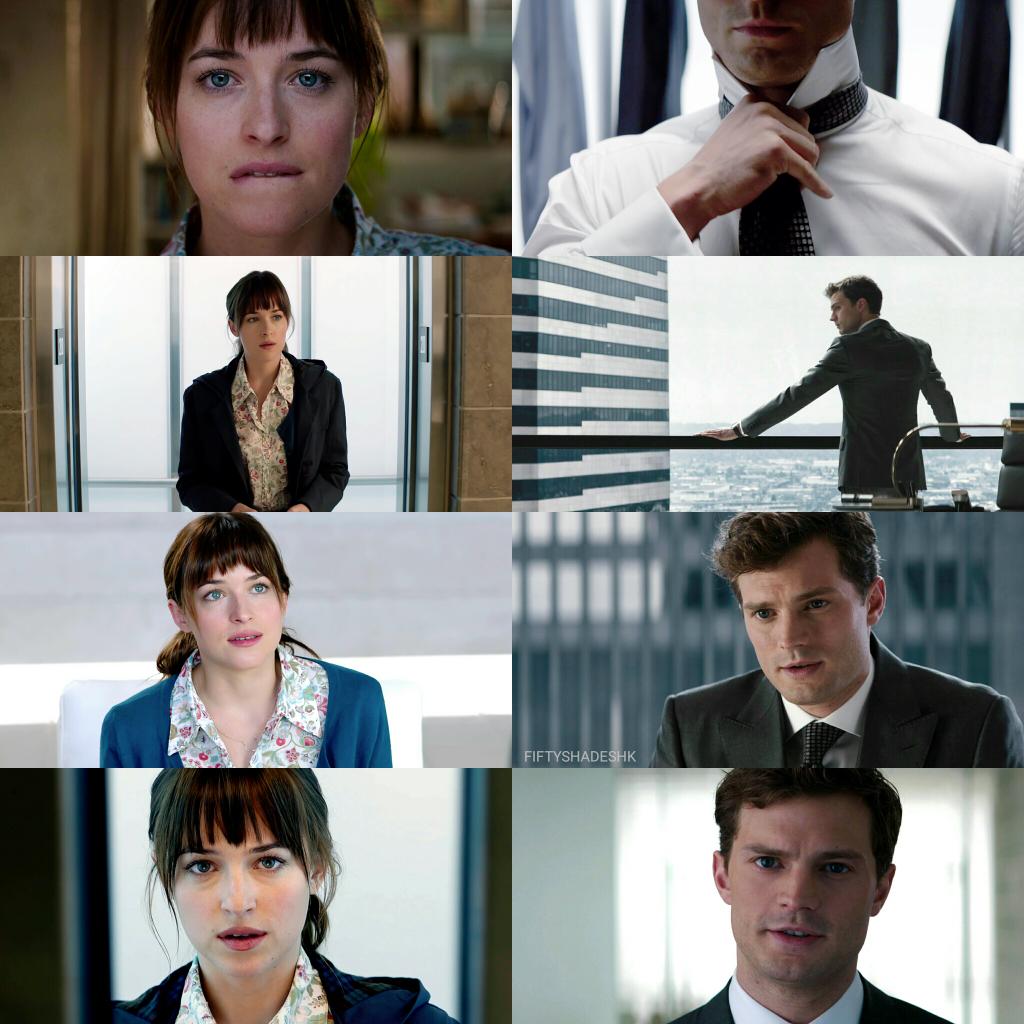 fiftyshadeshk's tweet photo. The first encounter that changes the lives of Christian and Ana♥ #FiftyShades #JamieDornan #DakotaJohnson http://t.co/5c45T3jNQb