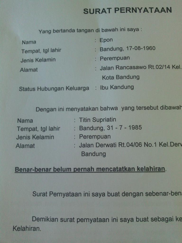 Contoh No Surat Beranak - Carles Pen