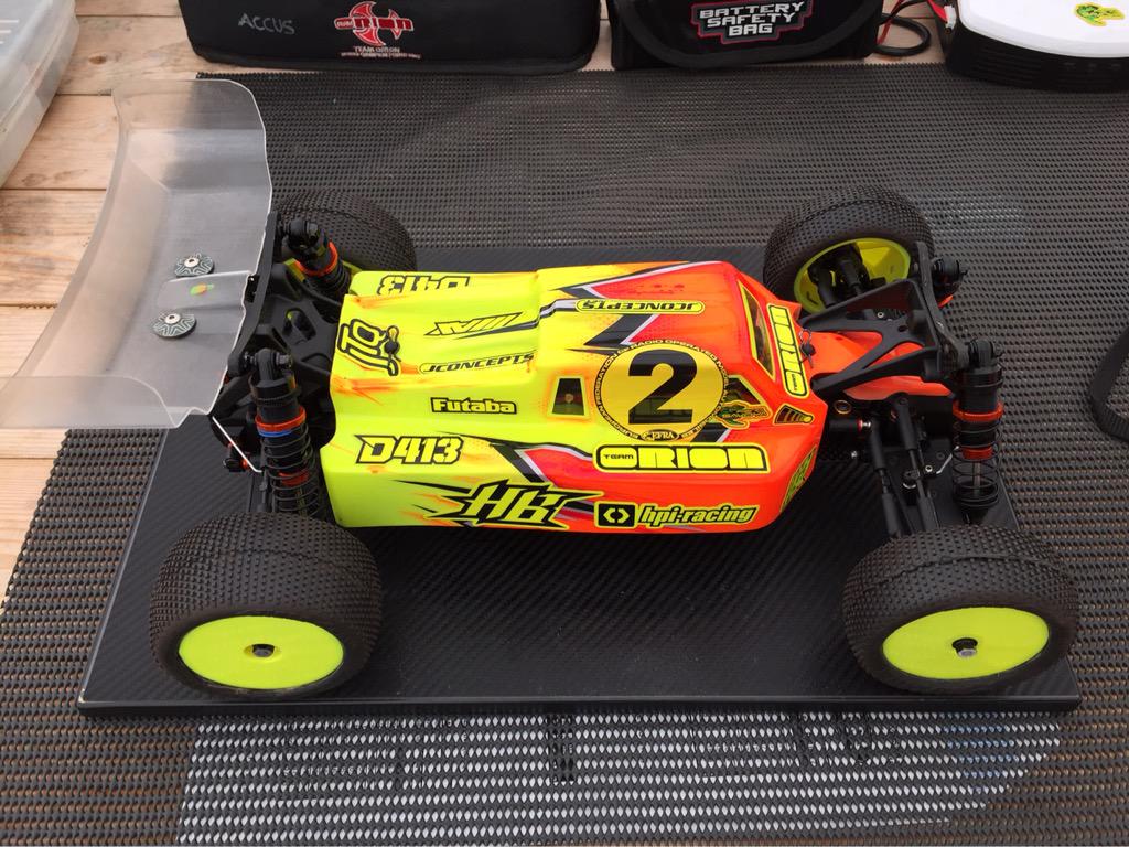 OfficialHBHPI's tweet photo. Reno Savoya's HB D413 at the 1/10th Euros! #HBHPIRacing #RenoSavoya #HBd413 #EngineeredWithPurpose http://t.co/czeCG5jAkZ