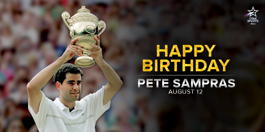 Happy birthday \Pistol Pete\! Tennis legend & 7-time champion Pete Sampras turns 44 today! 