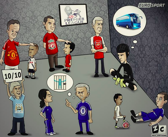 Tabav karikatuur Premier League'i 1. voorust