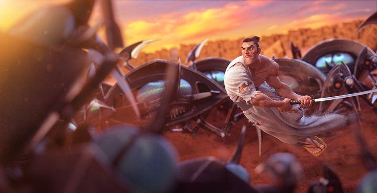 Samurai Jack 3D Sculpt by Roumen Filipov