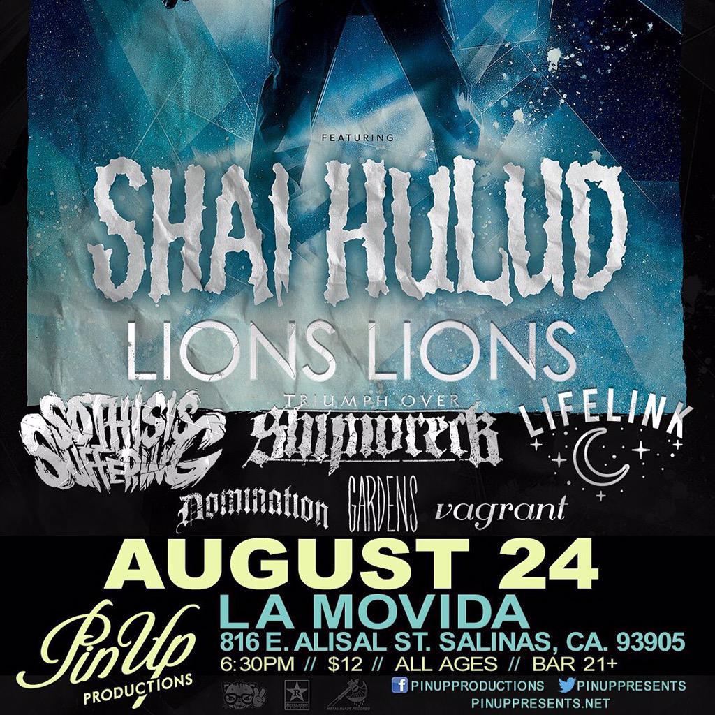 PinUpPresents's tweet photo. COMING UP @shaihulud @LionsLionsMA @sothisistweetin @WRECKLYFE @LifelinkHC @DominationHC @gardens831 @Vagrant_CA http://t.co/n5ty3y4Bct