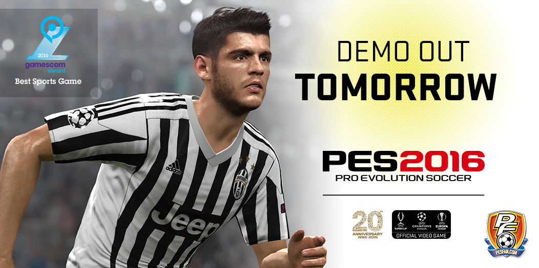 PESFannews's tweet photo. #PES2016DemoDay is nearly here! RT if YOU will be playing it tomorrow! http://t.co/6tTyG4mSHK http://t.co/FINqLCvG4R