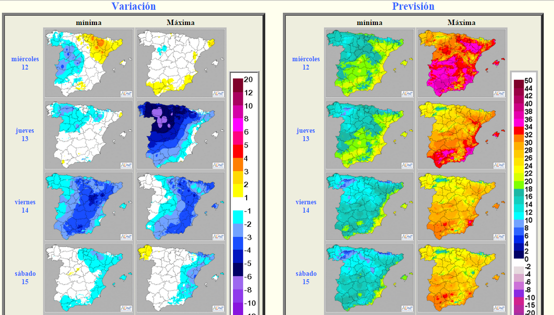 AEMET_Esp's tweet photo. Para los próximos días se espera una bajada de temperaturas que comenzará mañana http://t.co/55xCE5rCGg