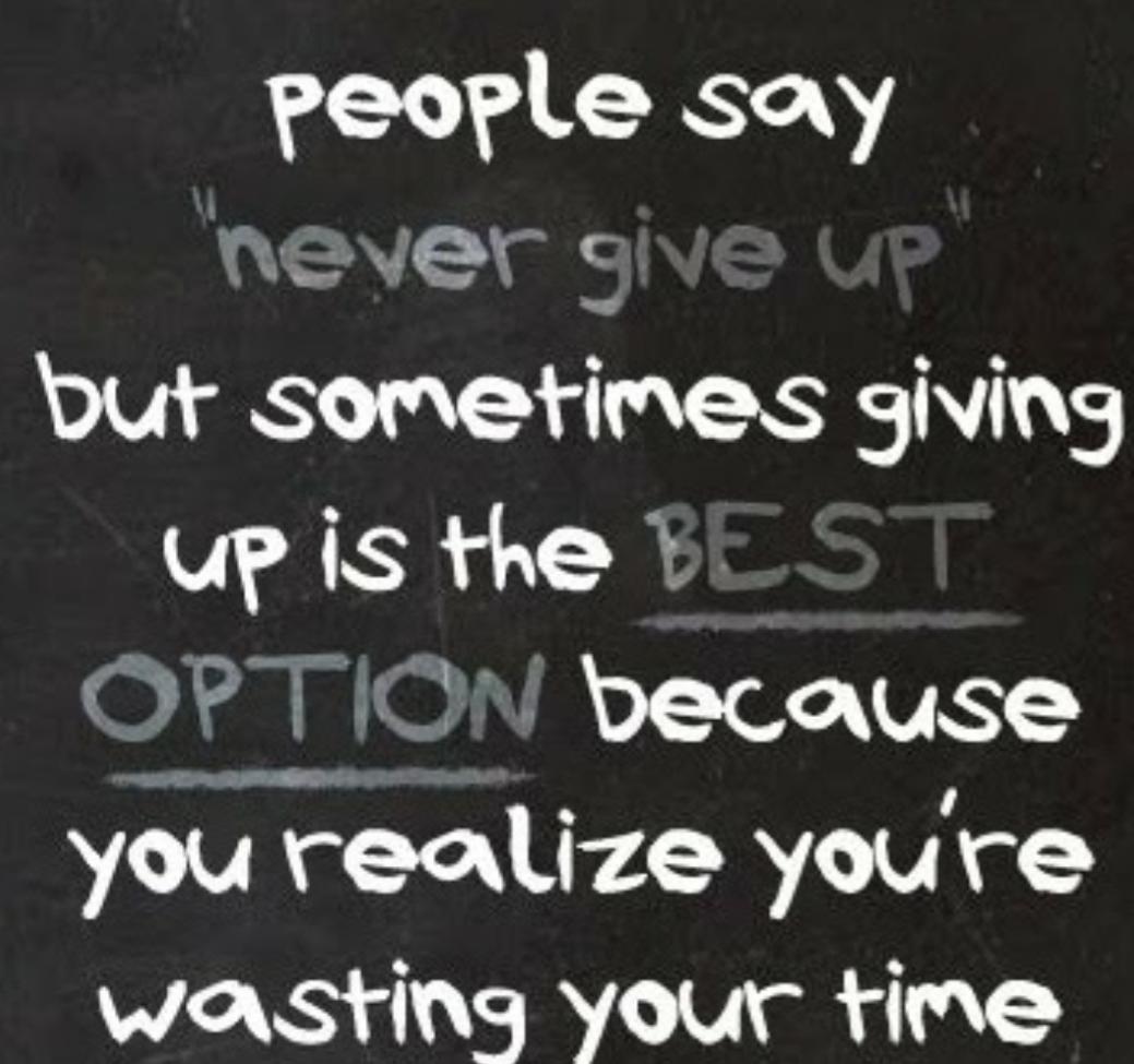 Mel Kenkyo on Twitter " saumya seth Sometimes GIVE UP is the Best Optionâ˜º it makes u feel relief
