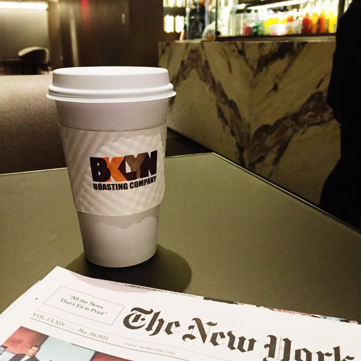 JakesAtTheKnick's tweet photo. This morning's coffee brought to you by @bklynroasting and the @NYTimes. http://t.co/bvcoL2Gk0B