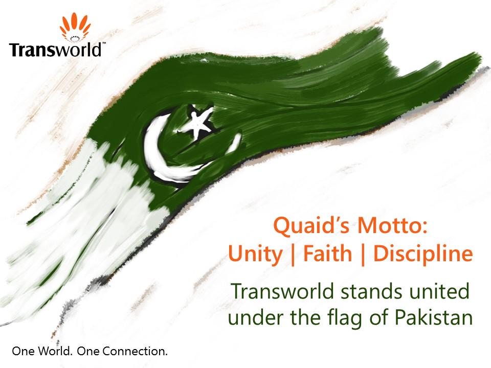Transworld6's tweet photo. Transworld celebrates the foundation of #Pakistan. Hopes to see message of #Quaid in every root of its existence http://t.co/djQibv72O7
