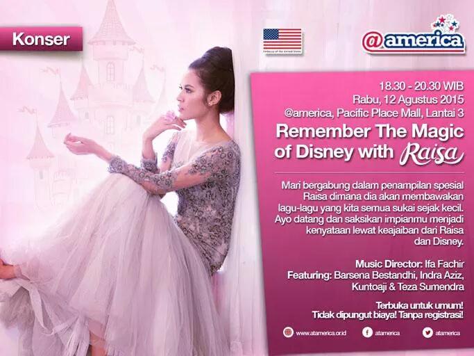 raisa6690's tweet image. kita nyanyi soundtrack disney yuk nanti mlm di @atamerica ! seruu niihh!!