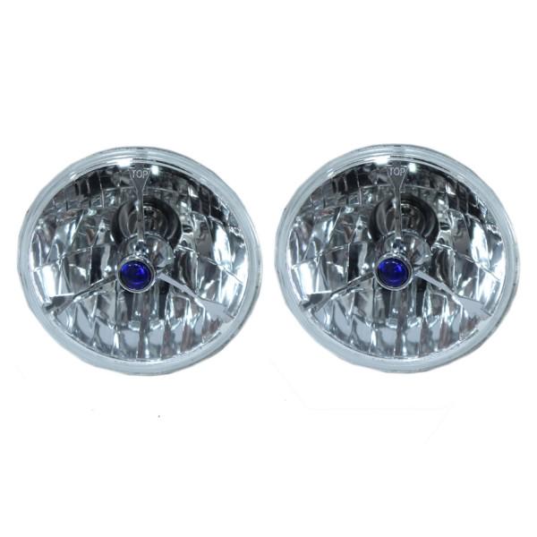Demotorracing's tweet photo. For Chevy Impala Chevelle 5 3/4" Clear Blue Dot Tri Bar #Headlights H4 Bright.

http://t.co/Z4GwDEcnU0 http://t.co/FQJloZYrb3