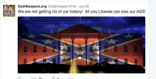 trueblackresist's tweet photo. All you need to know about the "Oath Keeper" Terrorist stalking #Ferguson protesters. #BlackLivesMatter http://t.co/OLoPdPt6Qo