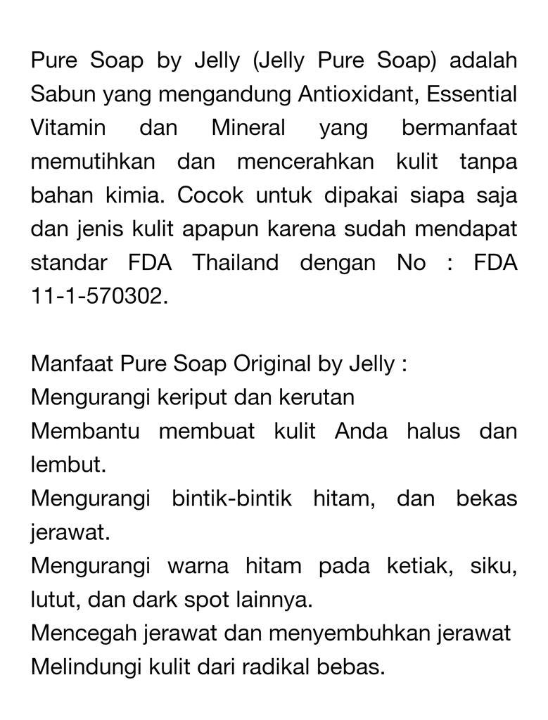 Melstuff_'s tweet image. Apasih Pure Soap by Jelly itu? | Berikut fungsinya.. 👇