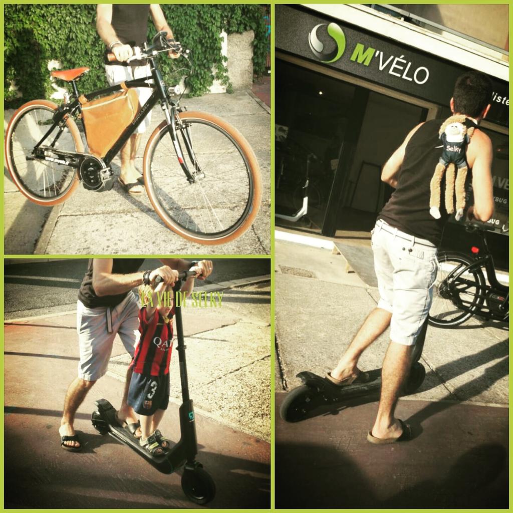 Selky a taté du vélo et de la trottinette super festive chez @mvelofr !! #velo #assistanceelectrique #trottinette