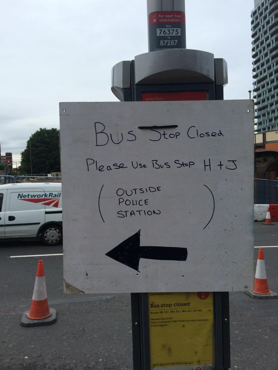 More professionalism shown by @Muse_Devs <a href="/NewLewisham/">Lewisham Gateway</a> it would seem there isn't the budget for proper signage!