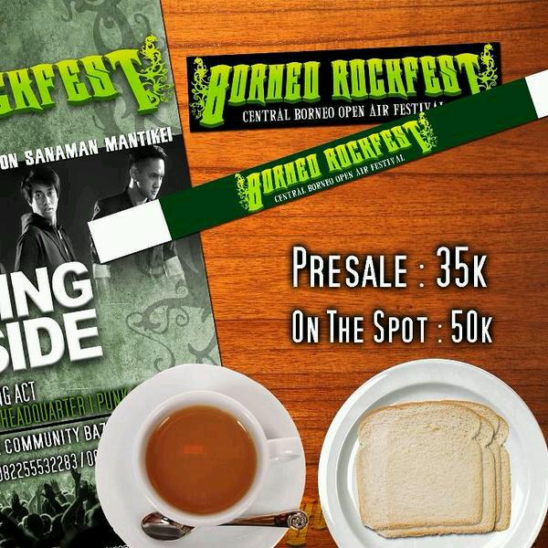 Udah pada ada tiketnya belum? Ayooo buruan order. Tiket nya semakin menipis guys!!! #borneorockfest2015