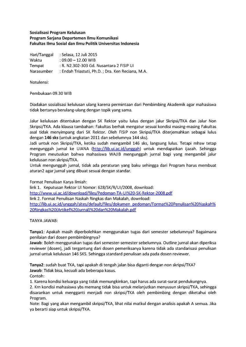 sarjana_komui's tweet image. Notulensi Sosialisasi Jalur Kelulusan Program Sarjana @HMIKUI @commUI10 @KOM_UI_2011 @KOMUI2012 @DekTitut