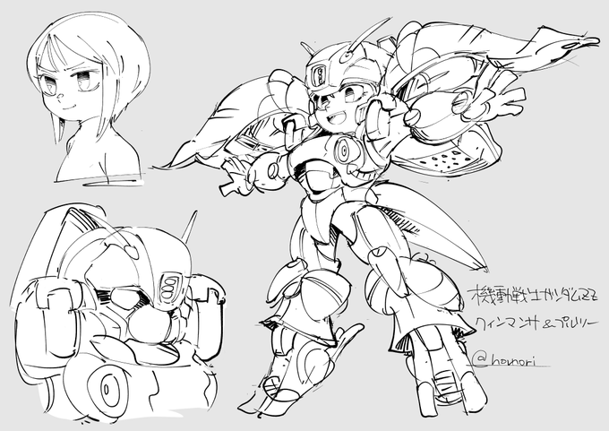 お絵描き:機動戦士ガンダムZZ クィンマンサ、プルツー 