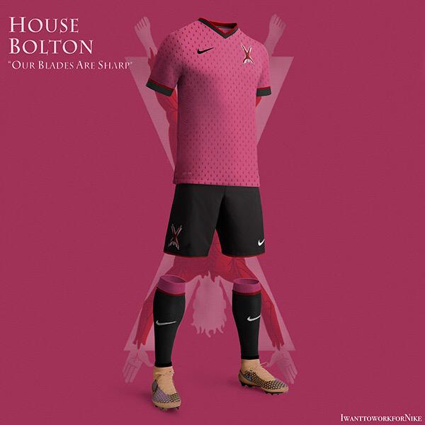 Footballtweet's tweet photo. More Game of Thrones Nike football kit designs. Which is your favourite? http://t.co/9gxIz9xVY3