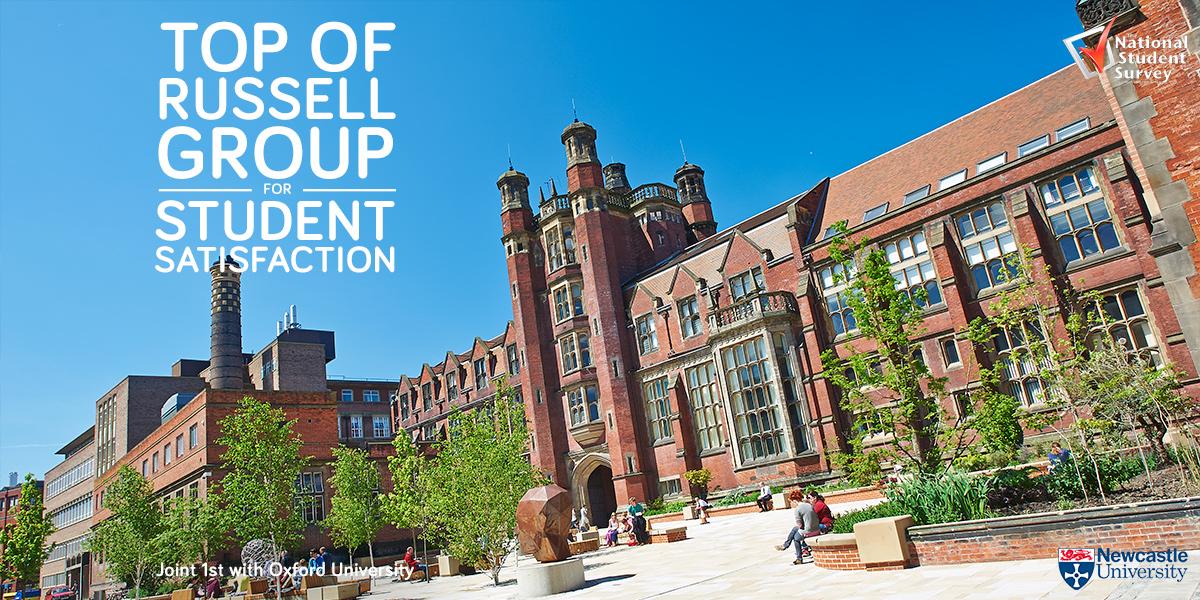 StudentsNCL's tweet photo. We're joint top of the Russell Group in this year's #NSS results 🎉🎊🎓http://t.co/A85TowMnCa http://t.co/FqHrymDSPm