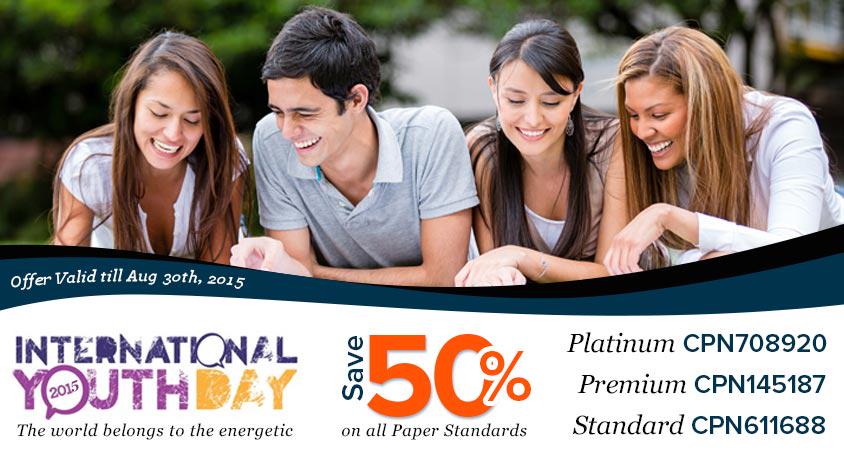 WriteAssignment's tweet image. ☼ Hᴀᴠᴇ ᴀ ɢʀᴇᴀᴛ Iɴᴛᴇʀɴᴀᴛɪᴏɴᴀʟ #Yᴏᴜᴛʜ Dᴀʏ ☼ Offering 50% Discounts on all paper Standards
Hurry☛ goo.gl/RxCmY7