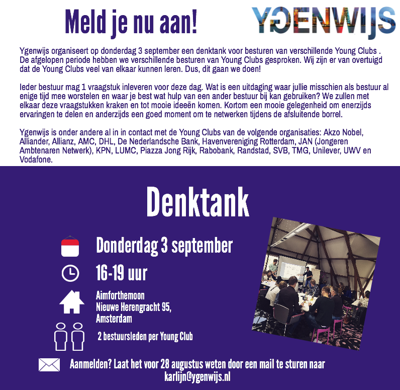 Ygenwijs's tweet photo. Besturen van #YoungClubs opgelet! Kom naar onze #denktank en lever een #vraagstuk die we met elkaar kunnen #kraken! http://t.co/EziB27anLc