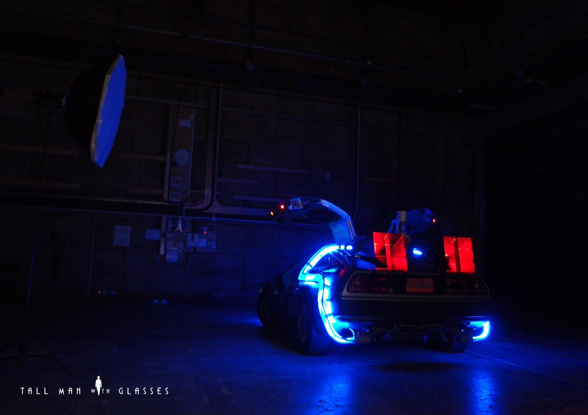 JasonBradbury's tweet photo. My fave is the B&amp;W “@stuartwitts: Huge thanks to @JasonBradbury for stunning Delorean Time Machine #Futureholic http://t.co/BxZfgL1xwr”