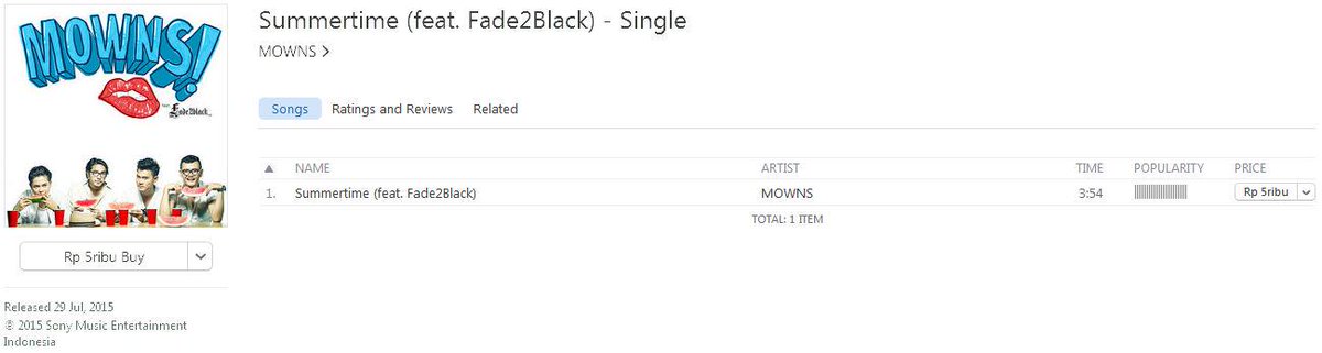 SonyMusicID's tweet image. Single dari @weareMOWNS  "Summertime" tersedia di iTunes : itunes.apple.com/id/album/summe…