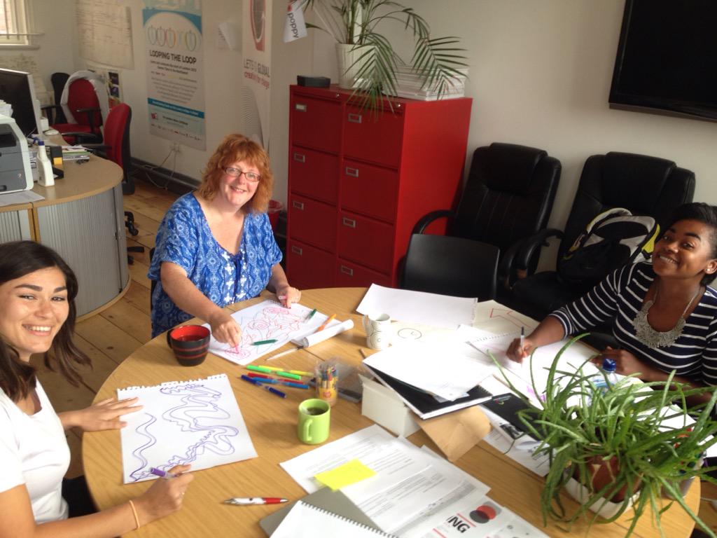 The <a href="/LetsGoGlobal/">LetsGoGlobal</a> team plotting the future in a team meeting... And music drawing! Find your flow...
