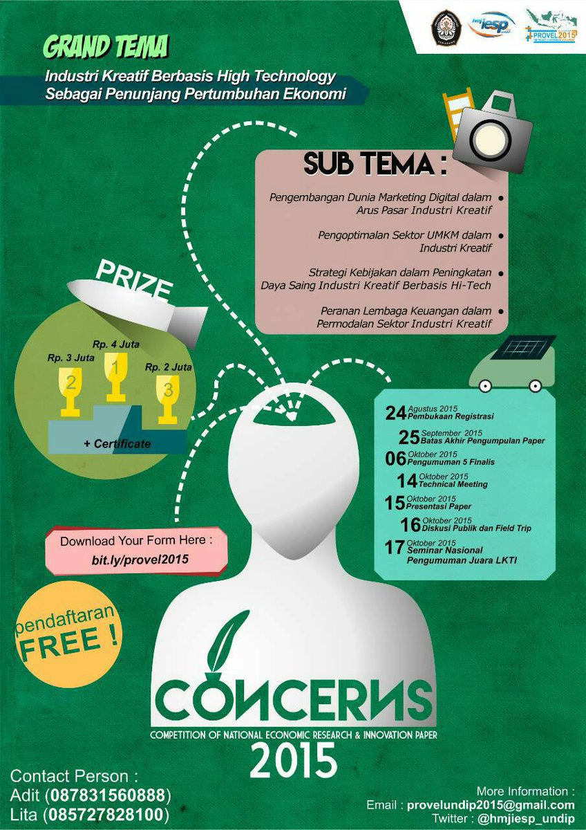 Hi <a href="/imepinasional/">imepinasional</a> HMJ IESP UNDIP Presents: Competition of National Economic Research &amp; Innovation Papers #Provel2015