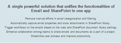 Advaiyasolns's tweet image. Leverage email to organize and manage documents and information in #SharePoint.-bit.ly/1W3rHov #SharePointapp
